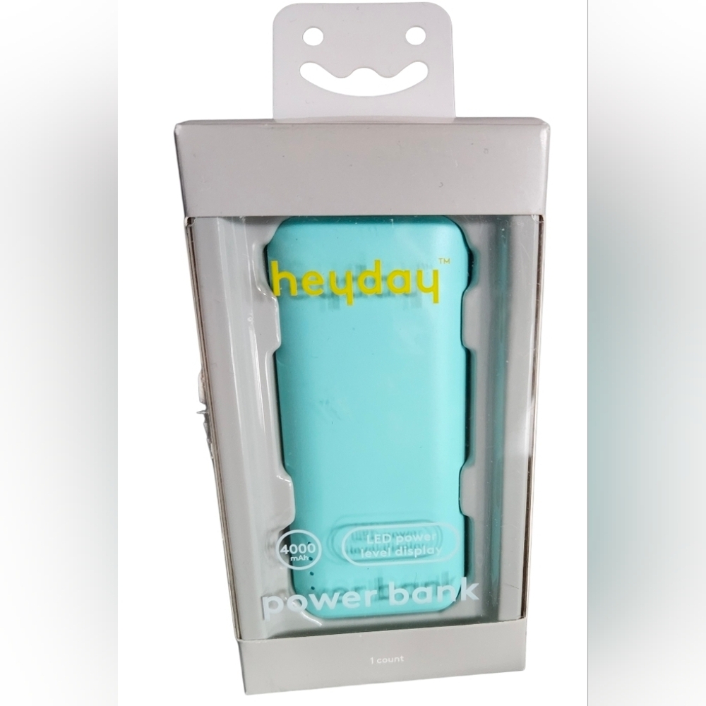 heyday Turquoise Portable Power Bank